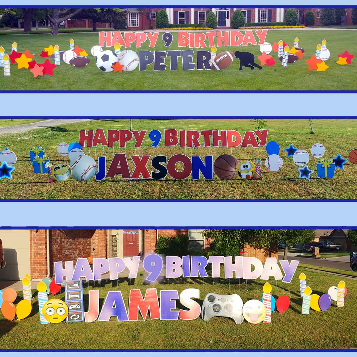 Gaming Birthday Yard Signs Outdoor Party Decoration Oklahoma Smiles