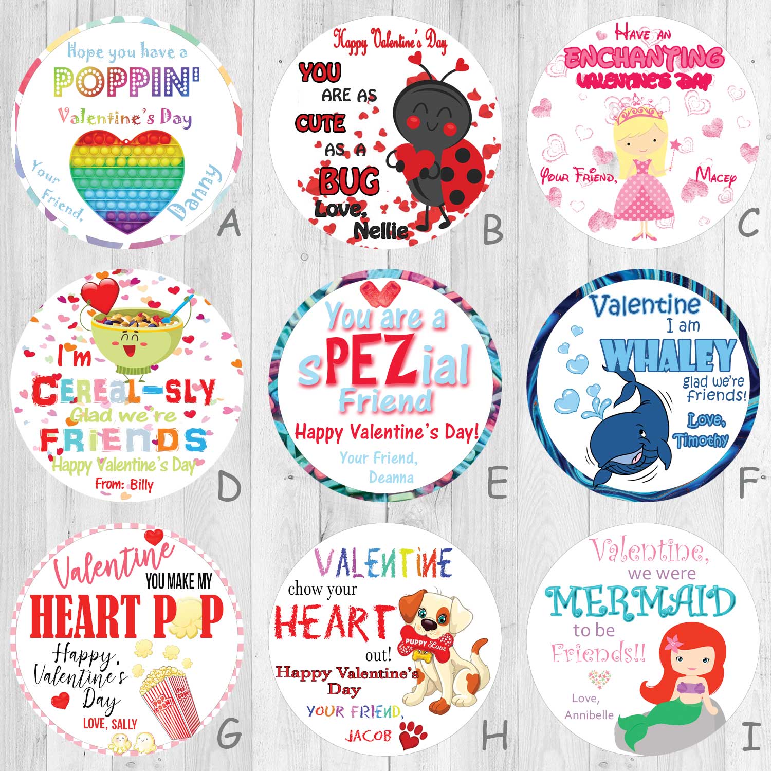 Custom Personalized Valentine Stickers