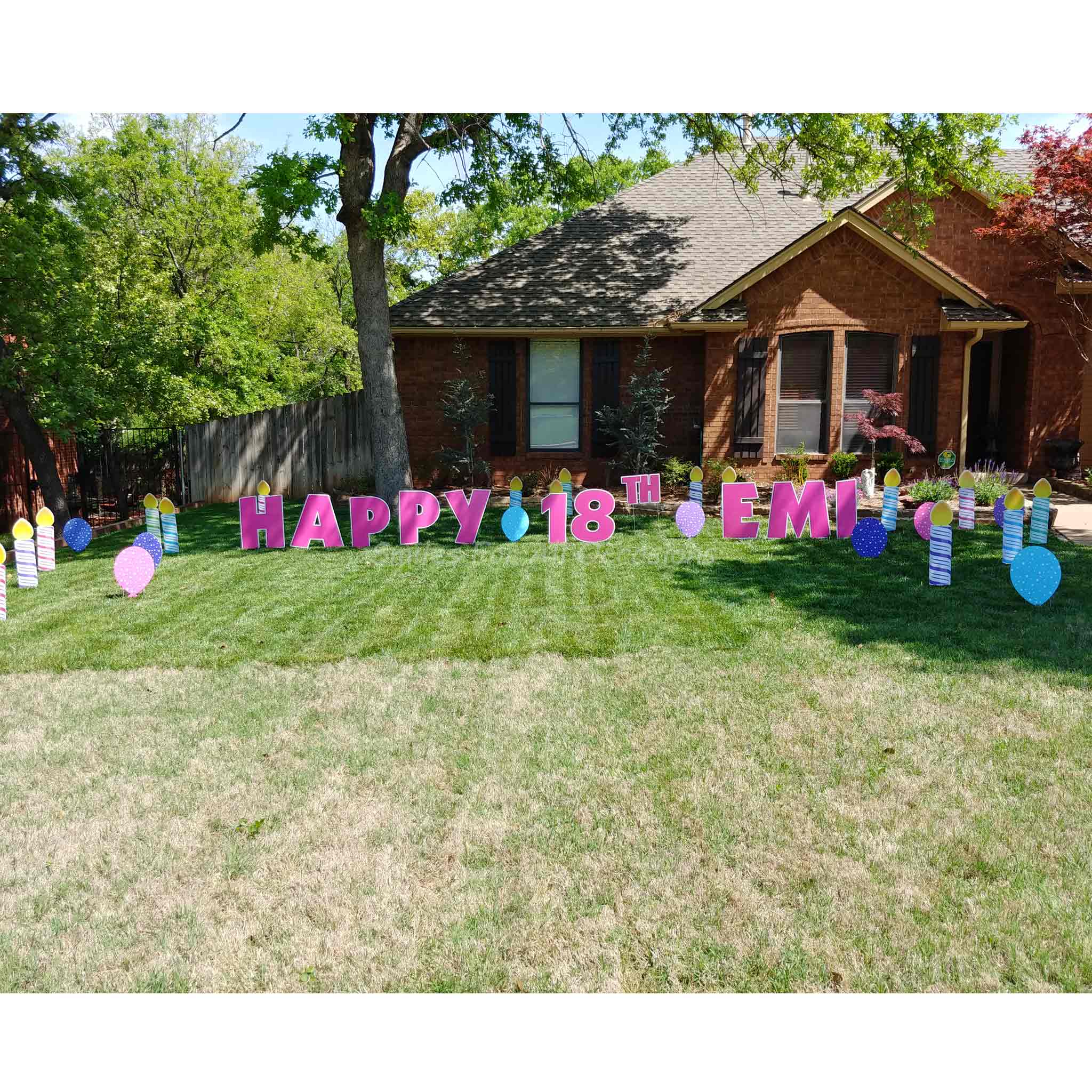 Birthday Yard Signs Candles 18th Birthday Balloons