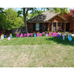 Pink Large Yard Letters Colorful Balloons and Birthday Candles Signs