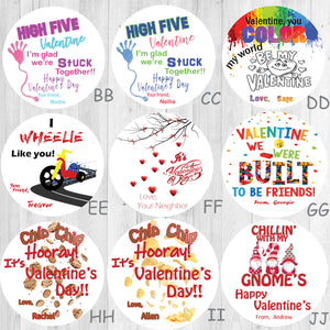 Custom Personalized Valentine Stickers