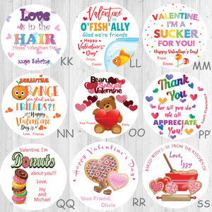 Custom Personalized Valentine Stickers