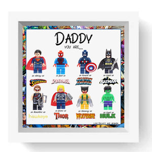 Shadow Box Super Hero 8 MiniFigure Frame