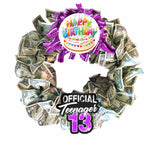 cash money wreath 13 birthday