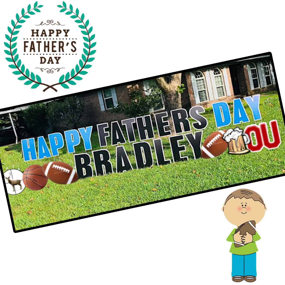 Father's Day Gift Yard Signs Oklahoma Best Present – Smiles For All ...