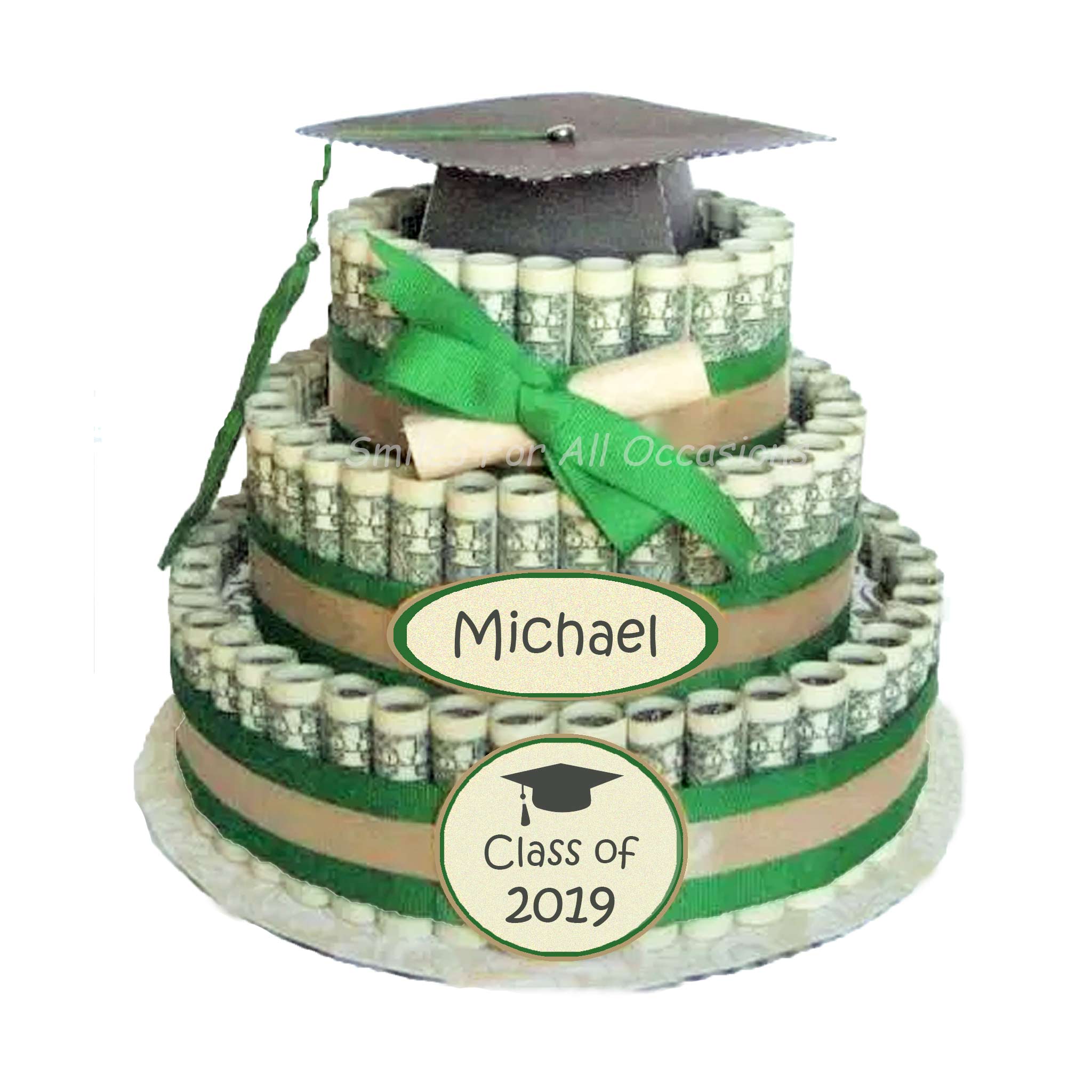 Large Graduation Money Cake – FTM Events & Home Decor & More...