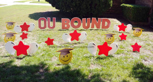 OU BOUND Yard Signs Stars and Emojis