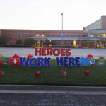 Doctors Nurses Heroes work Here
