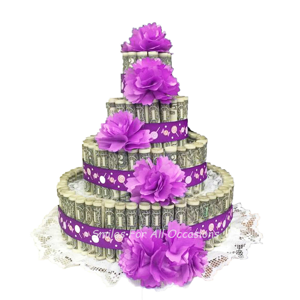 Cash Money Flower Birthday Cake