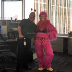 Pink Gorilla in Bikini with Man Singagram