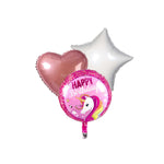 Pink Unicorn Theme Birthday Mylar Balloons