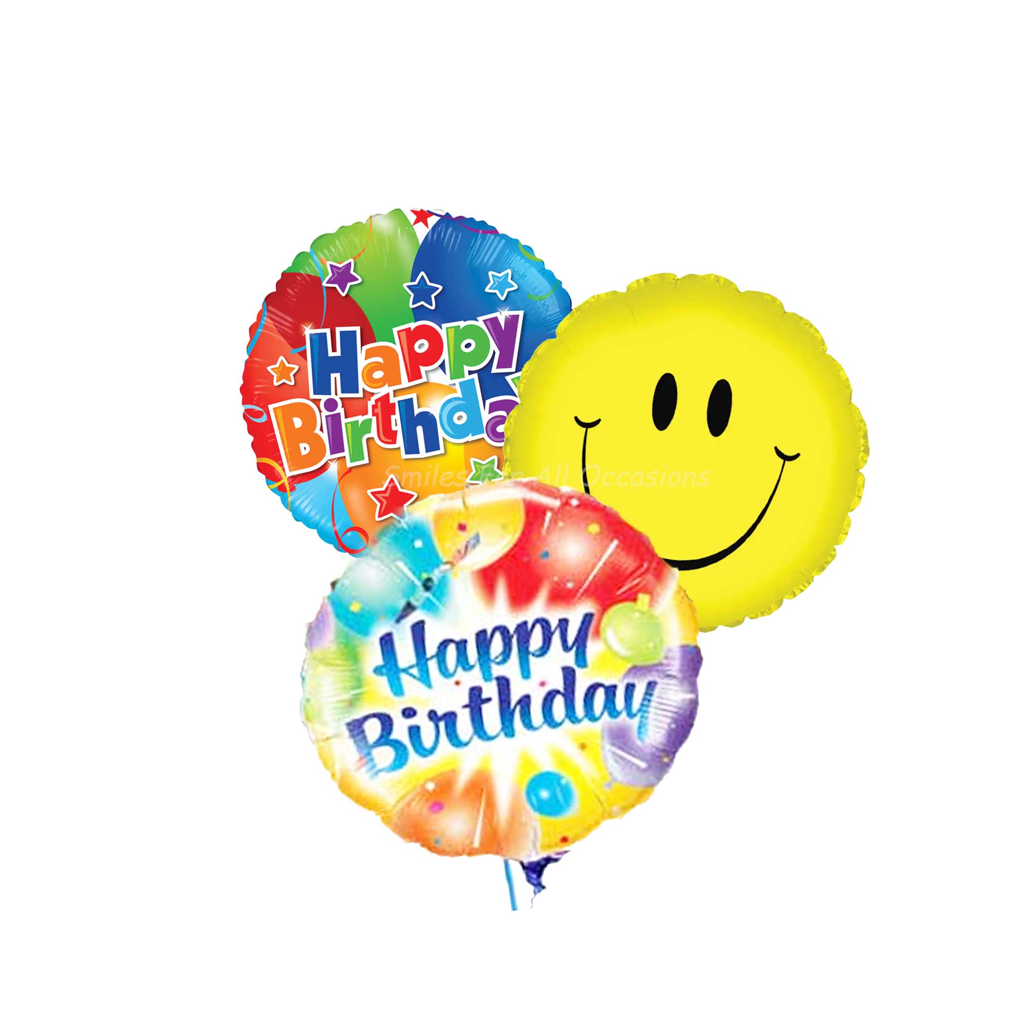 Smiley Theme Birthday Mylar Balloons