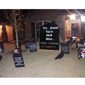You Know Your're Old When Tombstone Birthday Yard Signs