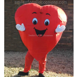 Cartoon Heart with Smiley Face Costume Singing